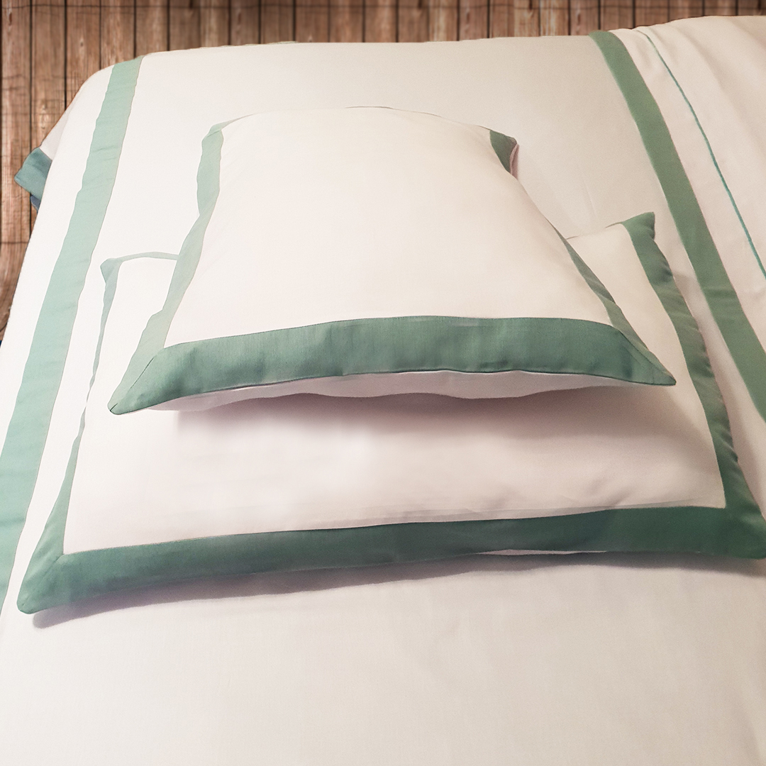 Mint Border Duvet cover 100% Egyptian Cotton -300TC